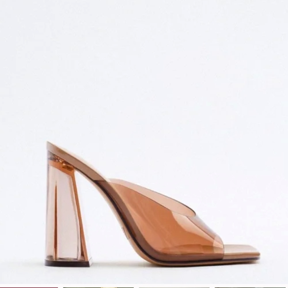 Zara vinyl heels